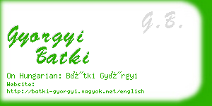 gyorgyi batki business card